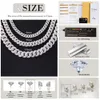 Hip Hop Ketting 6mm 9mm 13mm 17mm 925 Zilveren Iced Out Ketting D/vvs Moissanite Mannen Ketting Bling Cubaanse Link Chain