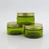 30 x 100g Empty Green Cream Cosmetic Jar with Gold Aluminum Cap Seal Padkm