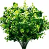 Sztuczne rośliny Faux bukńlowe krzewy 6 opakowania Lifee Fałszywe liście zieleni z 42 łodygami na ogrodowe patio ślubne offi1229v