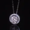 Diamanttest bestanden Damen Ohrringe 925 Sterling Silber vergoldet 1CT Runde Moissanit Ohrringe Halskette Schönes Geschenk