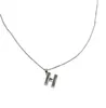 S990 sterling zilver CNC vakmanschap H Engelse letter hanger ketting voor dames veelzijdige lichte luxe dubbelzijdige draagbare sleutelbeen ketting