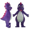 2018 Factory New Purple Dino Dinosaur Mascot kostymdräkt för vuxen att bära för 294x