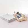 1pcs Square Crystal Tray Cosmetics 저장 팔레트 스낵 플레이트 과일 컨테이너 홈 웨딩 장식 Y200903240m