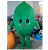 2014 Halloween Green Lemon Costume della mascotte di alta qualità personalizza il personaggio dei cartoni animati del piede della peluche del anime del tema del carnevale di Natale di formato adulto