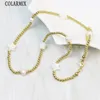 5 Pcs Gold Bead Pearls Necklace Handmade Jewelry Strand Chains Simple Design lovely Gift 52897 240127