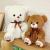 Alta qualidade 35/50/60cm 5 cores adorável arco-nó urso de pelúcia boneca de pelúcia urso brinquedos de pelúcia amantes meninas aniversário presente do bebê 240123