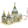 Målningar 3D Träpussel St. Paul's Cathedral Building Model Jigsaw Education Toys For Children Barn Gift Sailing Ship Robot