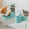 飼育猫猫を飲む餌箱自動水食品ディスカー猫猫の噴水餌摂取者猫犬ケージ猫のアクセサリーのための飲酒者