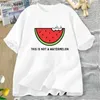 T-shirt da donna This Is Not A Watermelon Palesti T-shirt Donna Uomo Cotone Abbigliamento stampato di alta qualità T-shirt grafica Abbigliamento donna oversize 240130