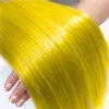 Ombre 1B/giallo Brasiliano Lisci Capelli Vergini Umani di Remy Tesse 100 g/pacco Doppie Trame 3 pacchi/lotto