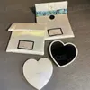 Compact Mirrors Heart Shape Hand Makeup Pocket Mirror with Pouch