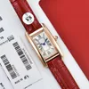 New Lady Watch Woman Rose Gold Case White Dial Watch Quartz Movement Dress Watches Leather Strap 08-32485