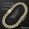 Catene 20mm Big Wide Hip Hop CZ Pietra pavimentata Bling Iced Out Square Cuban Miami Catena a maglia Girocolli Collana per uomo Rapper Jewelry240V