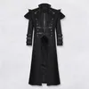 Trench da uomo Cappotto con risvolto color block Medievale Royal Gothic Steampunk Cosplay per Halloween Performance sul palco Retro abbinamenti di colori