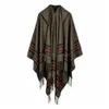 Halsdukar Mens Wool Blend Stripe Hooded Shawl Manteau Boho Gypsy Hippie Cape Poncho Hoody Unisex 231011 Drop Delivery Fashion Accessor Dhnsz