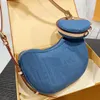 One Shoulder Designer Bag Designer Tvådelar Designer Cross Body Handbag Women Denim Armpit Bag Luxury Crossbody Bag Womens Fashion Classic Handbag