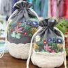 Shopping Bags DIY Embroidery Flower Tree Purse Women Bag Needlework Sewing For Cross Stitch