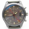 Ens Basel World ZF Pilot Pilot Chronograph Asia 7750 Valjoux Automatyczne zielone nylonowe Calf Calf zegarek Green Dial Men Zwiedź 279k