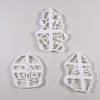 Baking Moulds Merry Christmas Cookie Cutter Cake Decorating Tools 3D Santa Claus Snowman Crystal Ball Embosser Mold Fondant Stamp