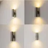 Lâmpada de parede ip65 à prova d'água para exterior, moderna, luz led, arandela, iluminação decorativa, varanda, jardim, gu10, lâmpadas293e