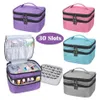 Storage Bags Double-Layer Nail Polish Organizer Bag Mask Cosmetic Holder Essential Oil Perfume Manicure Tools Handbag Carrying Box248I