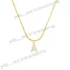 Inlagd zirkonbokstav Initial Pendant Necklace For Women Gold Chain Cute Charms Collier Alfabethalsband smycken Friends Gift 430