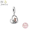 Loose Gemstones FC Jewelry Fit Original Charm Armband Autentic 925 Sterling Silver Strong som en tigerpärlor för att göra kvinnor Berloque 2024