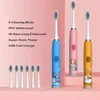 All Children Electric Toothbrush Cartoon Kid With Mini Replacement Head Ultrasonic IPX7 Waterproof Rechargeable Sonic