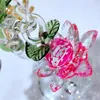 Glass Crystal Lotus Tree With 12pcs Fengshui Crafts Home Decor Figurines Christmas Year Gifts Souvenirs Ornament Decorative Object230D