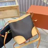 Bolso de cubo Bolso de hombro Bolso cruzado Bolso de diseñador Mujeres Mini bolsos de lujo Señoras Moda Clásico bolso de flores marrón con bolsa para el polvo