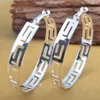 Hoop Earrings Vintage Hollow-carved Design Geometric For Women Silver Color Simple Big Round Ear Rings Party Bohemia Jewelry