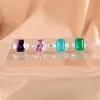 Halsband Cellacity Luxury 925 Sterling Silver Jewelry for Women Ring Earring Set Geometry Gemstone 10*14mm 5*7mm Artificial Topaz Zircon