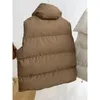 Cotton Vest Women Autumn and Winter Korean Waistcoat Quilted Lightweight Padded Stand Collar Sleeveless Down Jacket Vest 240126