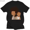 남자 티셔츠 Boondocks Brothers T 셔츠 남자 O-Neck Huey와 Riley Freemans 만화 세련된 티셔츠 240130