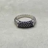 Diseñador de joyería de moda Diamante Anillo blanco negro Anillos Diamante Para mujer Para hombre Platino de alta calidad plateado 270Z