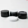 20 x 100 g resor svart plastburk med lock kosmetiska burkar containrar prov grädde burkar förpackning i kvaltity pwijl