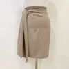 Xpqbb Style coréen irrégulière Mini jupes femmes été taille haute bureau court dames coupe ajustée corps hanche jupe 24030