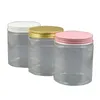 30 st/parti 7oz hudvårdsflaskor grossist 250g klara plastburkar med lock rosa guld hemlagade makeup containrar 250 ml 88 oz dojx