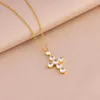 Pendant Necklaces Sparkly Zircon Crystal Cross For Women Female Daily Wear Stainless Steel Clavicle Chain Jewelry Wholesale