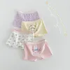 Calcinha 2-11T Bebê Meninas Algodão Cueca Macia Shorts Crianças Boxer Briefs 4 unidades/pacote