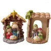 Decorazione per feste 367A Miniature per presepe in resina per presepe natalizio per espositore