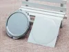 Mirrors 62mm Round Compact Mirror Blank + Epoxy Sticker, Round Metal Makeup Mirror