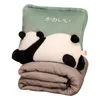 Decken Cartoon Niedliche Panda Kissen Decke Büro Sommer Nickerchen Quilt Zimmer Sofa Kissen Drei-in-Eins