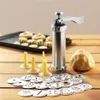 Set di timbri per pressa per biscotti manuale Set di strumenti di cottura 24 in 1 con 4 ugelli 20 stampi per biscotti Stampi per estrusori per decorazione di torte2713