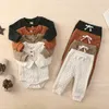 Citgeett Herbst Solide Infant Baby Mädchen Strampler Tops Hosen Anzug Langarm Taste Pullover Stricken Casual Hosen Kleidung 240127