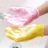 Exfoliating Bath Gloves Double Sided Full Finger Body Scrubber Scrubbing Glove Removing Dead Skin Cell for Shower Bath Spa MHY043