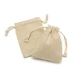 Small Bag Natural Linen Pouche à cordon de jute de jute de jute avec cordonnage1259u