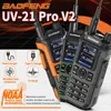 Walkie talkie baofeng uv-21 pro v2 skinka lång räckvidd tvåvägs radion trådlös kopia frekvens sändtagare typ-c laddare UV-5R 16 km