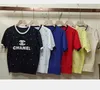 Summer New Women's Knits Tees Luksusowa marka CC Designer Knits T-shirt Tops