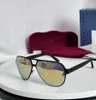 Matowe czarne złote lustro pilotażowe okulary przeciwsłoneczne 2252 Męskie luksusowe okulary przeciwsłoneczne moda letnie sunnies sonnenbrille UV Ochrona Eyewear z pudełkiem